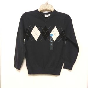 NWT boys v neck sweater, dark blue